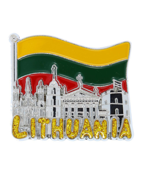 Magnetas Lithuania su vėliava ir Vilniaus simboliais